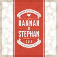 Wedding invitation card template vector vintage background N11