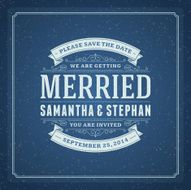 Wedding invitation card template vector vintage background N12