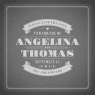 Wedding invitation card template vector vintage background N23