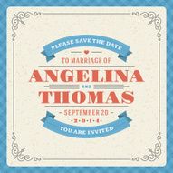 Wedding invitation card template vector vintage background N24
