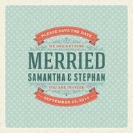 Wedding invitation card template vector vintage background N30