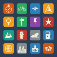 Navigation icons set N16