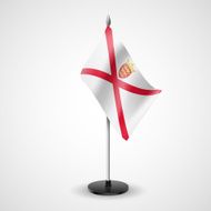 Table flag of Jersey