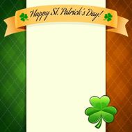 St Patrick&#039;s Day&#039;s poster with irish flag&#039;s colors