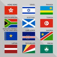 Flags of world flat Set number 10
