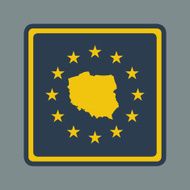 Poland European Flag Button N2