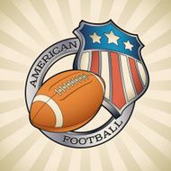 American football badge