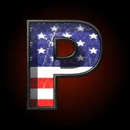 Vector American metal figure p N2