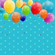 Color Glossy Balloons Background Vector Illustration N45