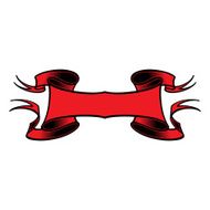 Vector red banner N3