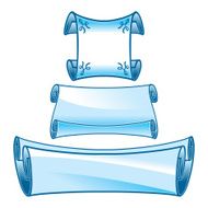 Three paper scrolls