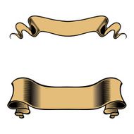 Two heraldic ribbons