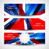 President Day in United States of America with colorful header