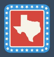 Texas state button N2