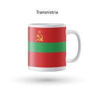 Transnistria flag souvenir mug on white background N2