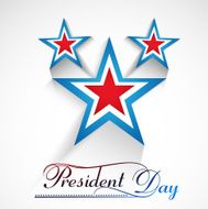 Presidents day American Independence Day stars in Flag background vector