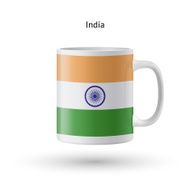 India flag souvenir mug on white background N2