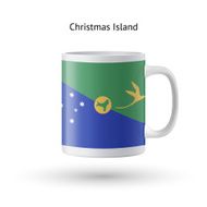 Christmas Island flag souvenir mug on white background N2