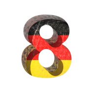 Vector Germany cutted figure 8