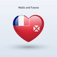 Love Wallis and Futuna symbol Heart flag icon