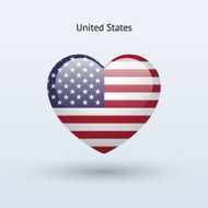 Love United States symbol Heart flag icon