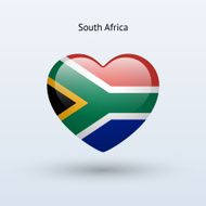 Love South Africa symbol Heart flag icon