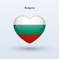 Love Bulgaria symbol Heart flag icon