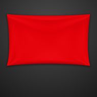 Red Textile Banner Vector