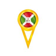 Burundi pin flag