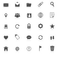 Mail icons with reflect on white background