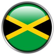 Jamaica Flag glossy button
