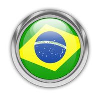 Brazilian Flag on a glossy button