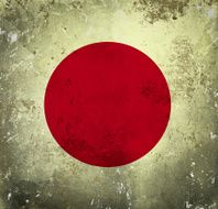 Grunge flag of Japan