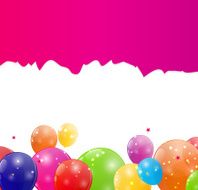 Color Glossy Balloons Background Vector Illustration N47