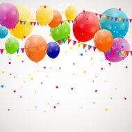 Color Glossy Balloons Background Vector Illustration N49
