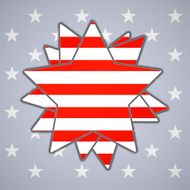 The abstract star with american flag N6