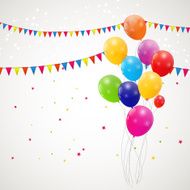Color Glossy Balloons Background Vector Illustration N58