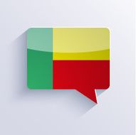 vector flag bubble speech Eps10 N13