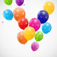 Color Glossy Balloons Background Vector Illustration N64