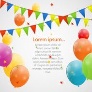 Color Glossy Balloons Background Vector Illustration N69