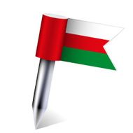 Vector Oman flag isolated on white Eps 10