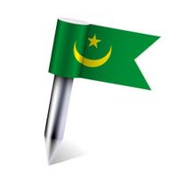 Vector Mauritania flag isolated on white Eps10
