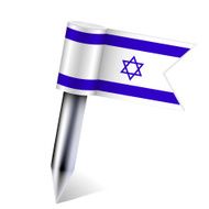 Vector Israel flag isolated on white Eps10