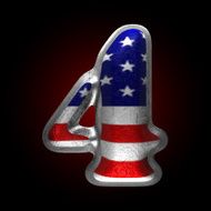 Vector American metal figure 4 N2