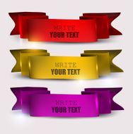 Vector set of colorful ribbons