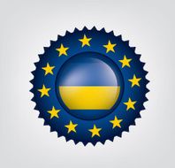 UKRAINE Flag Europe seal (Vector)