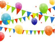 Color Glossy Balloons Background Vector Illustration N77