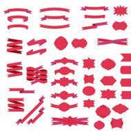 Ribbons and badges set