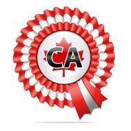 Vector national flag badge CA