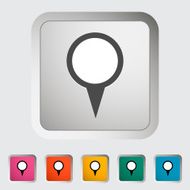 Map pin single icon N6